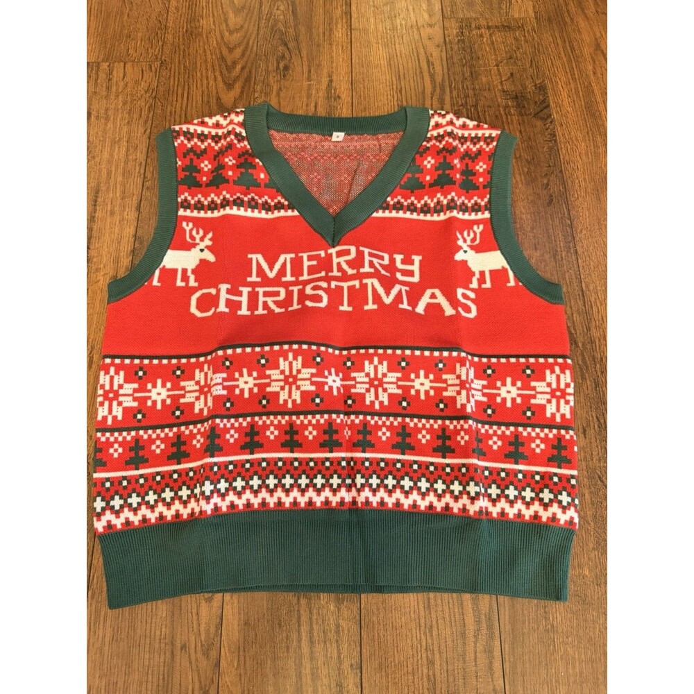 Adult Small Ugly Sweater Vest Women’s S Christmas C6